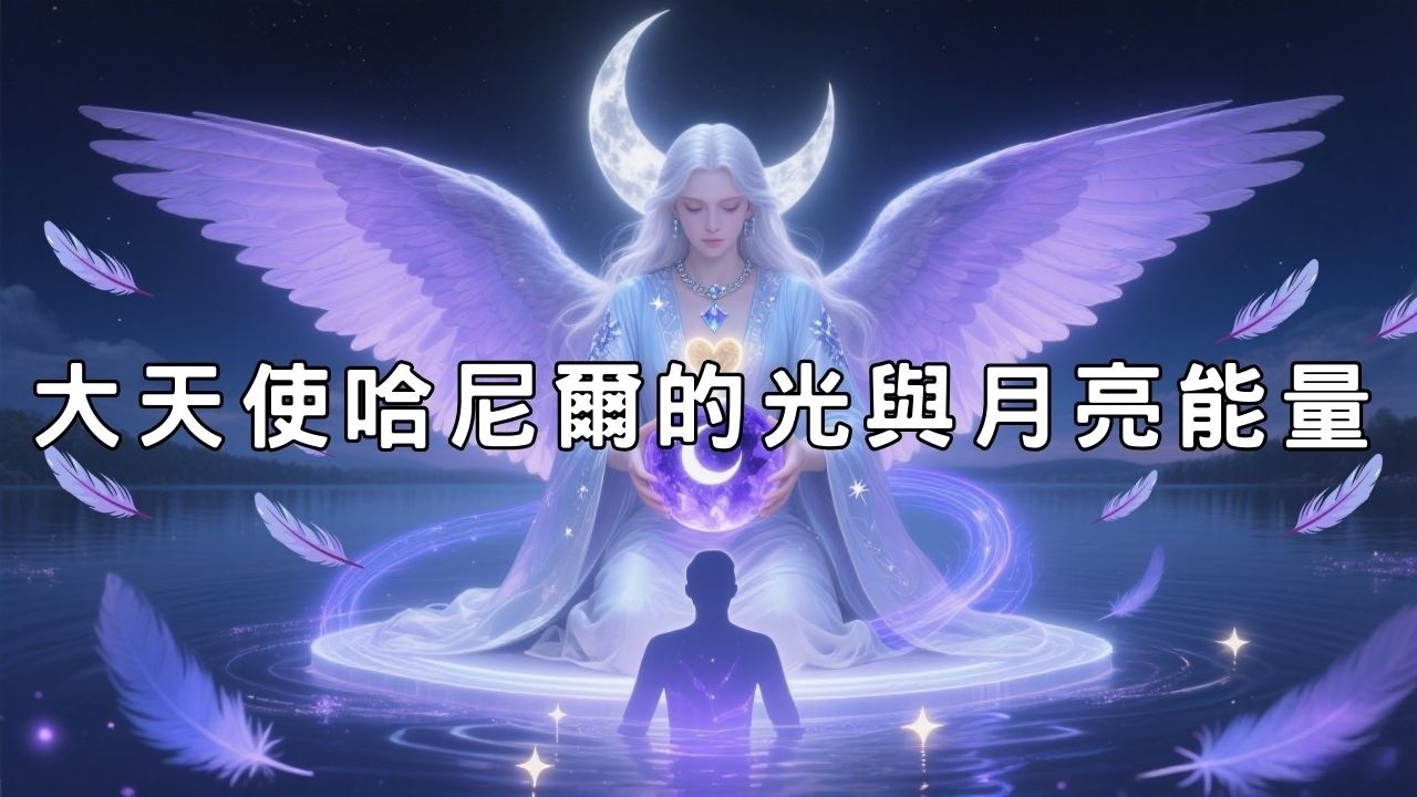 每天5分鐘｜最快消除無意識負面情緒，用大天使哈尼爾與月亮能量療愈｜清理無意識阻礙，心靈重獲平靜｜心光饗宴