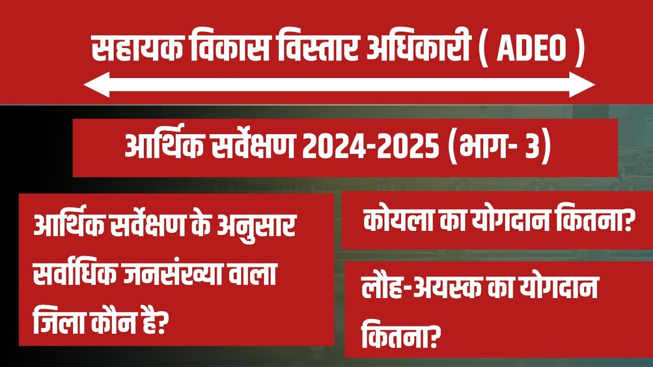 VYAPAM ADEO | छत्तीसगढ़ का बजट 2025-2026 | आर्थिक सर्वेक्षण | भाग-3 | CG VYAPAM | CG CURRENT AFFAIRS