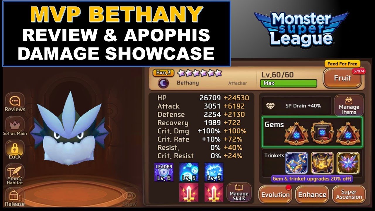 Beth Destroys Apophis first Sword! Review and Damage Showcase!