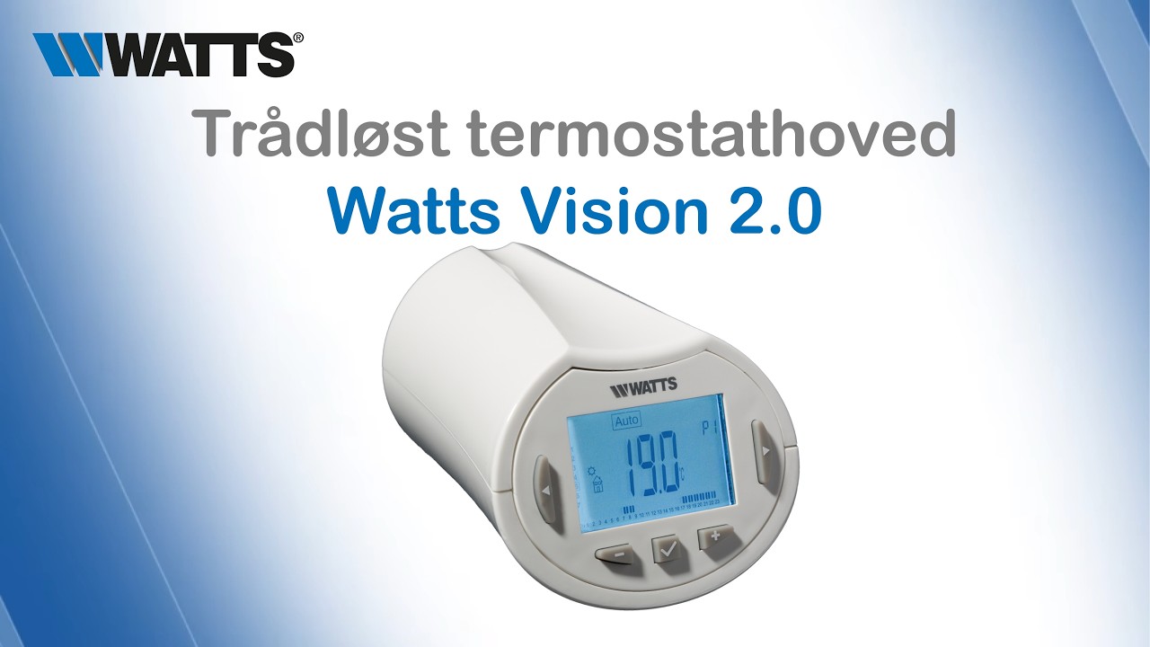 5. Montering af elektronisk termostathoved - Watts Vision&reg; 2.0