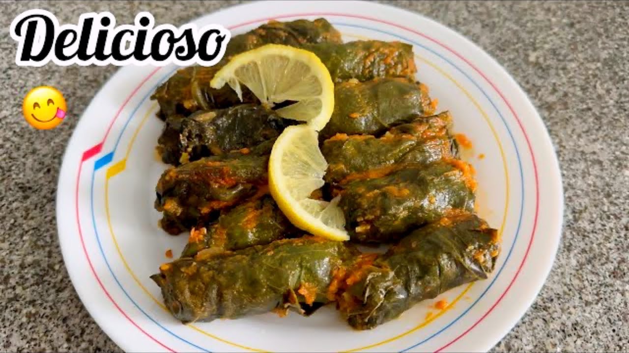 Rollitos de acelgas rellenos de carne picada fácil de hacer y riquísimo