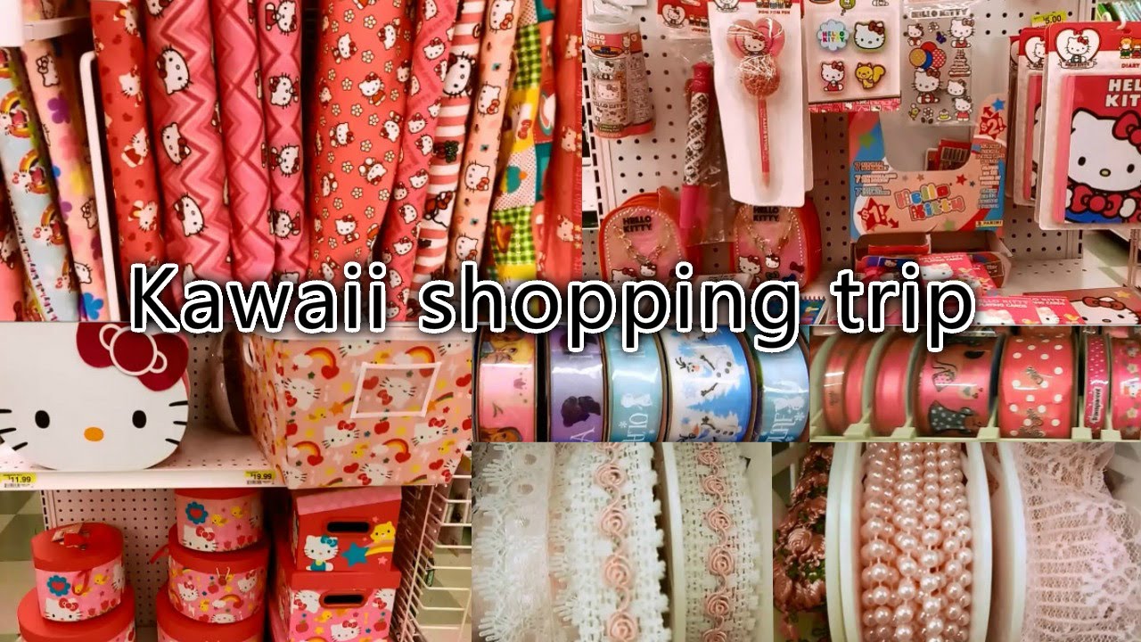 Kawaii shopping trip-Hello Kitty Fabrics/Stationaries,Sewing Materials(lace trims/ribbons)at Joann