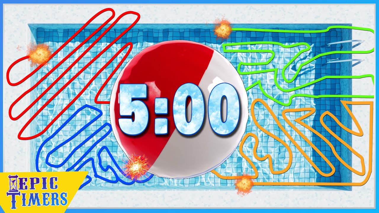 5 Minute Timer with Music and fun Beach Ball bomb!