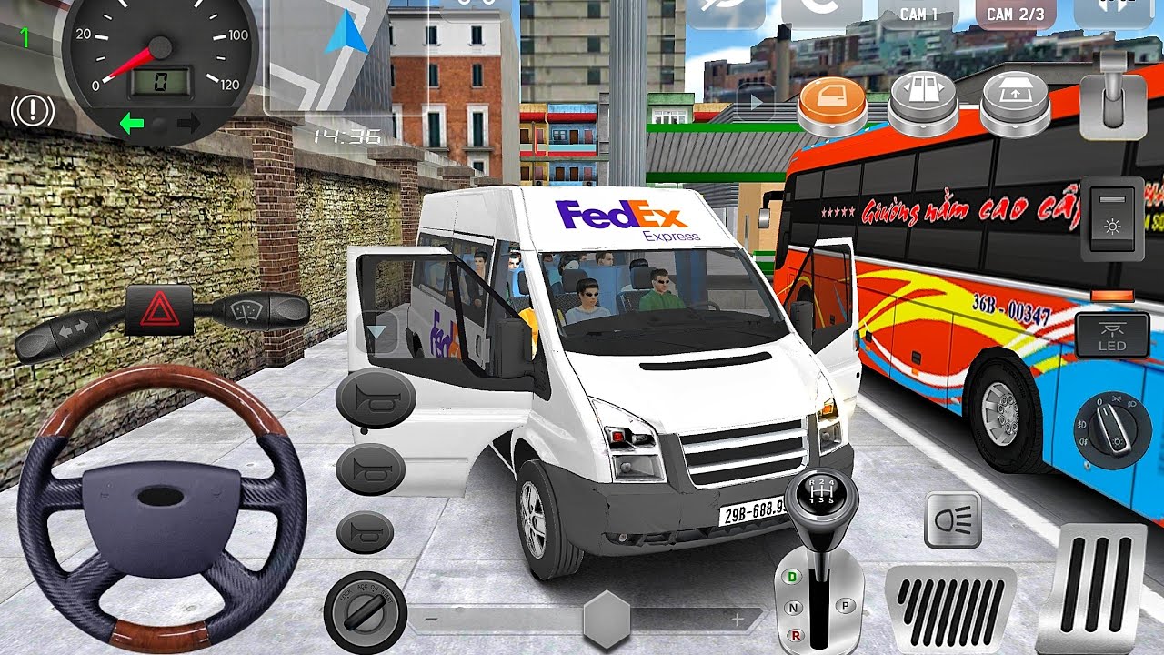 New Ford Transit Village to City Long Drive #5 Minibus Simulator Vietnam - Car Game Android Gameplay
