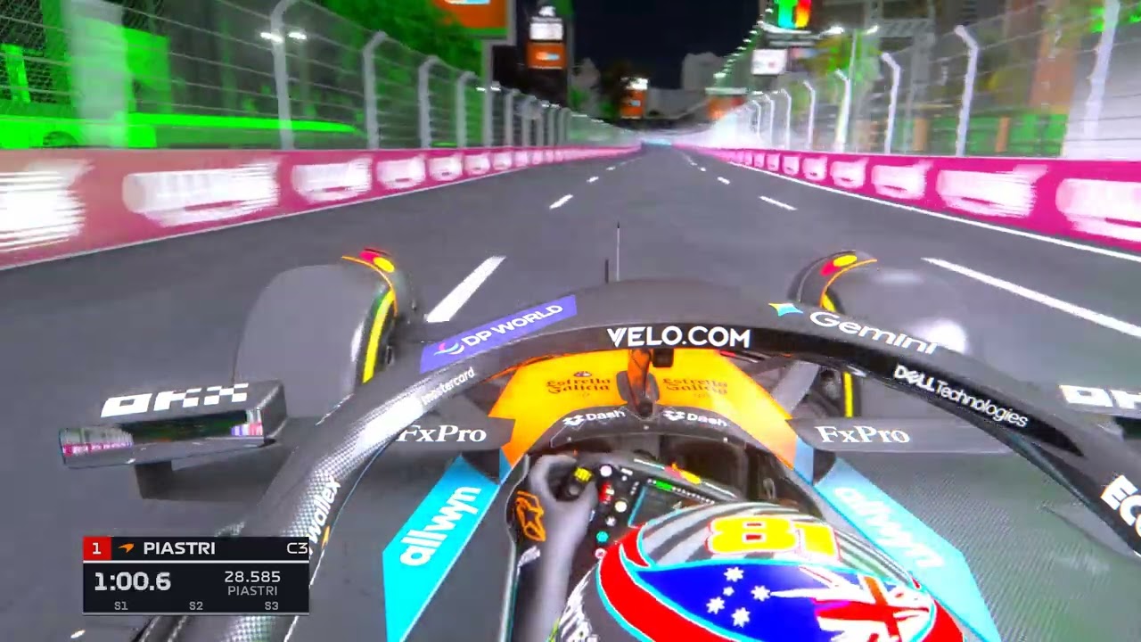 Oscar Piastri onboard las vegas In assetto corsa 