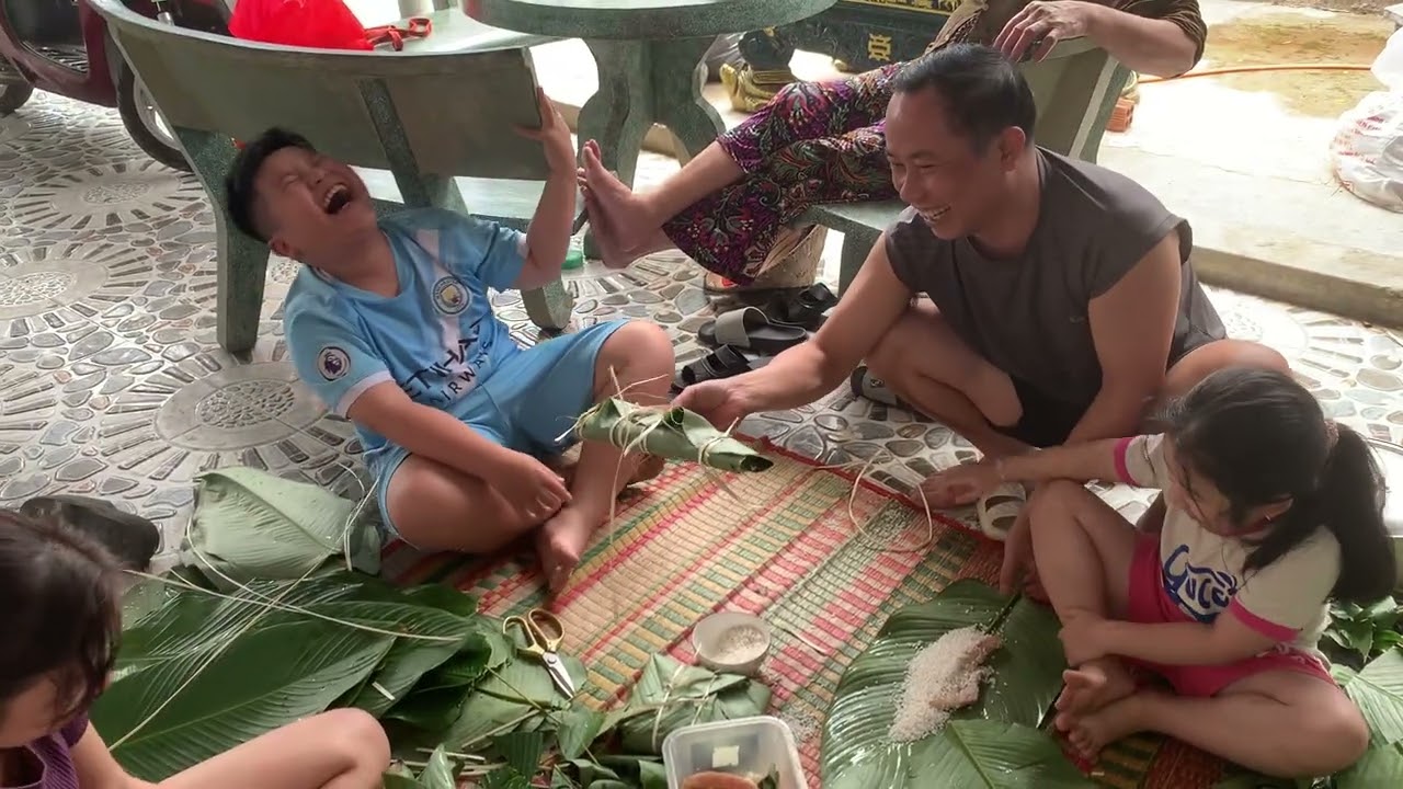 Gói bánh chưng Tết w026