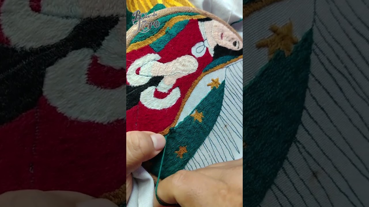 VID 4/4 Manto - Puntada de relleno -- Tutorial #colores #bordado #art #arte #tutorial  #mantoverde 