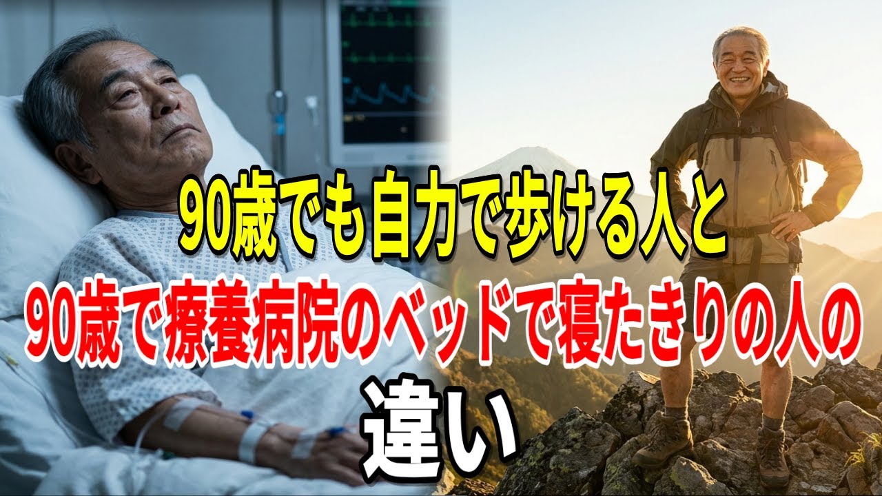 90歳でも自力で歩ける人と90歳で療養病院のベッドで寝たきりの人の違い