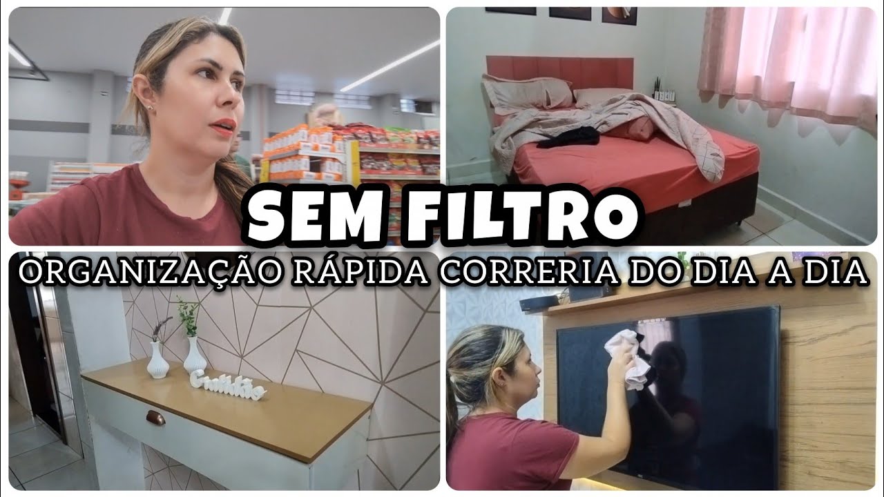Organização RÁPIDA | ROTINA REAL de um DIA COMUM (SEM FILTRO) casa 🏡 mercado 🛒 academia 🔥 mãe de 4 