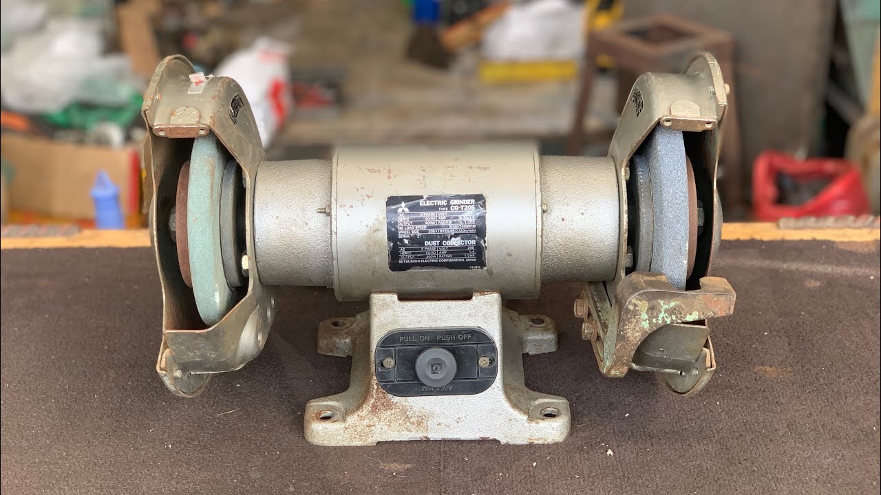 ⚜️Máy Mài Hai Đá MITSUBISHI (400W-205mm-3Pha200V)(LH:ĐT-Zalo 0918298199)
