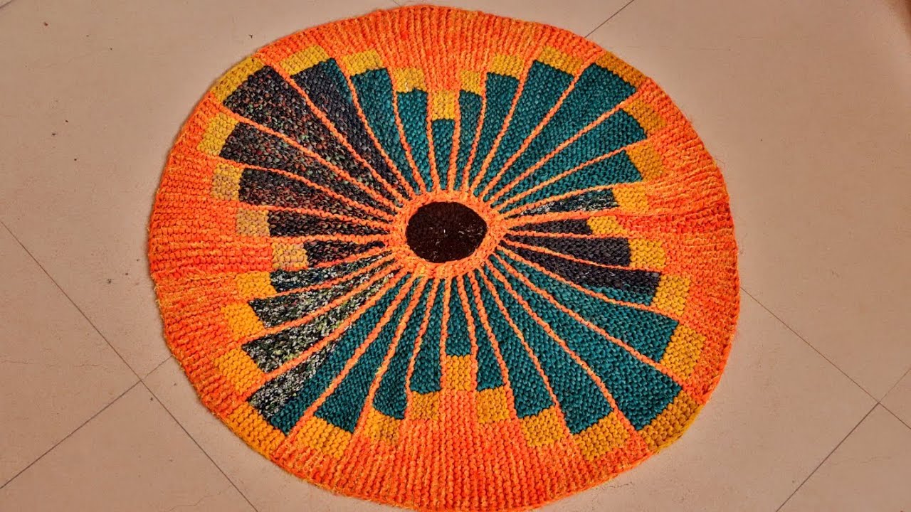 बड़े आकार का सुंदर डिजाइन वाला पायदान बनाना सीखे आसानी से। Big size Doormat design ।
