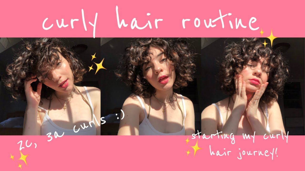Curly hair routine! 3A curl routine, curly hair journey (DENMAN  BRUSH, DEVA CURL, & MORE)