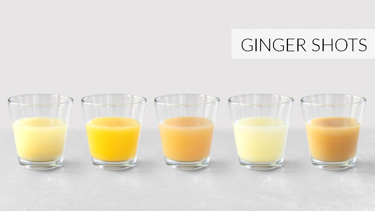 5 Homemade GINGER SHOTS | 3 Ways to Make Wellness Shots