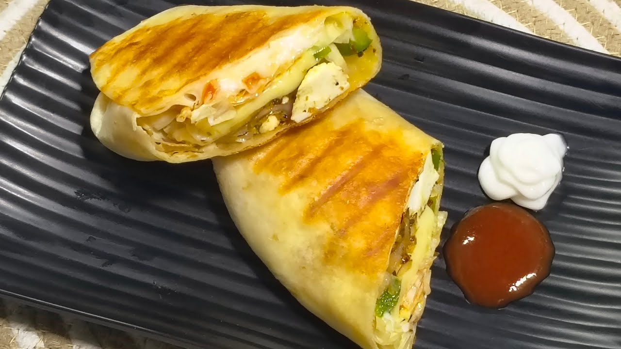 Paneer Butter Garlic Wrap #easyrecipe #viralvideo #viral #mustwatch 