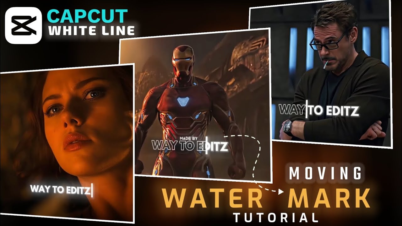 CapCut Moving Watermark Tutorial | White Line Effect - Easy and Free