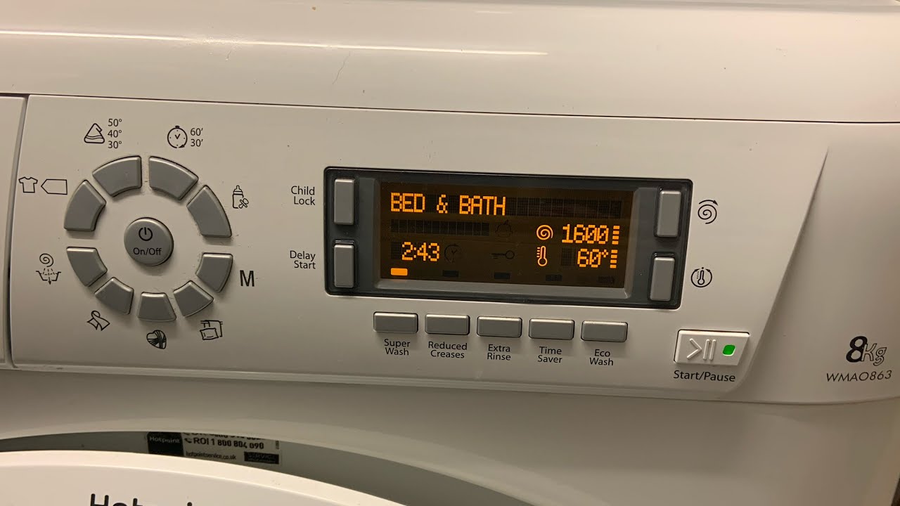 Hotpoint WMAO863 - Bed&Bath 60° + Super Wash