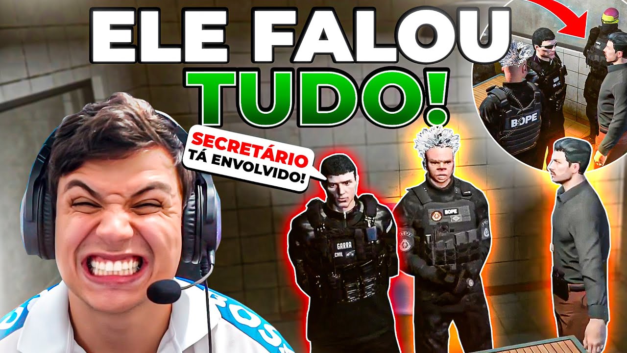 ENTREGOU O SECRETÁRIO!!!😱 PAULINHO DESCOBRIU UM INFILTRADO NA POLÍCIA! GTA RP (Modder Clips)