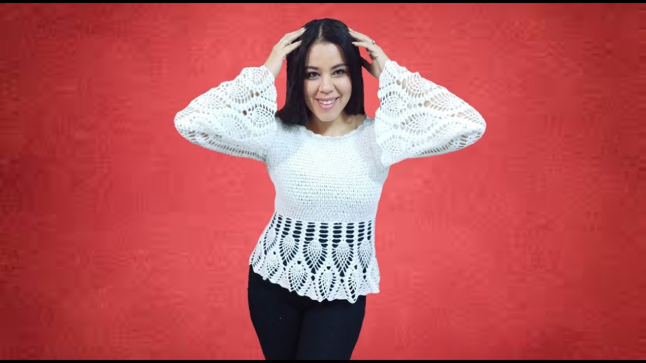 ✨tutorial blusa mangas acampanada a crochet  parte#2 fácil y rápido crocheteando con la comadre 💋💖🌹