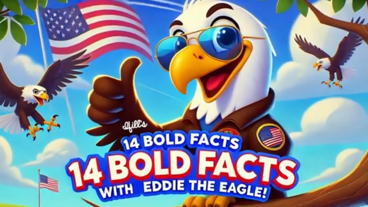 14 Fun Facts About Bald Eagles 🦅 | Learn with Eddie the Eagle! | All About Eagles for Kids