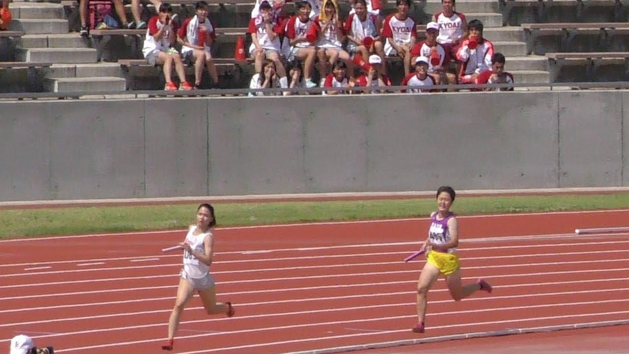 奥村ユリ アンカーで大逆転！2017群馬県高校総体陸上 女子4x400mR 決勝＆表彰式 Yuri Okumura