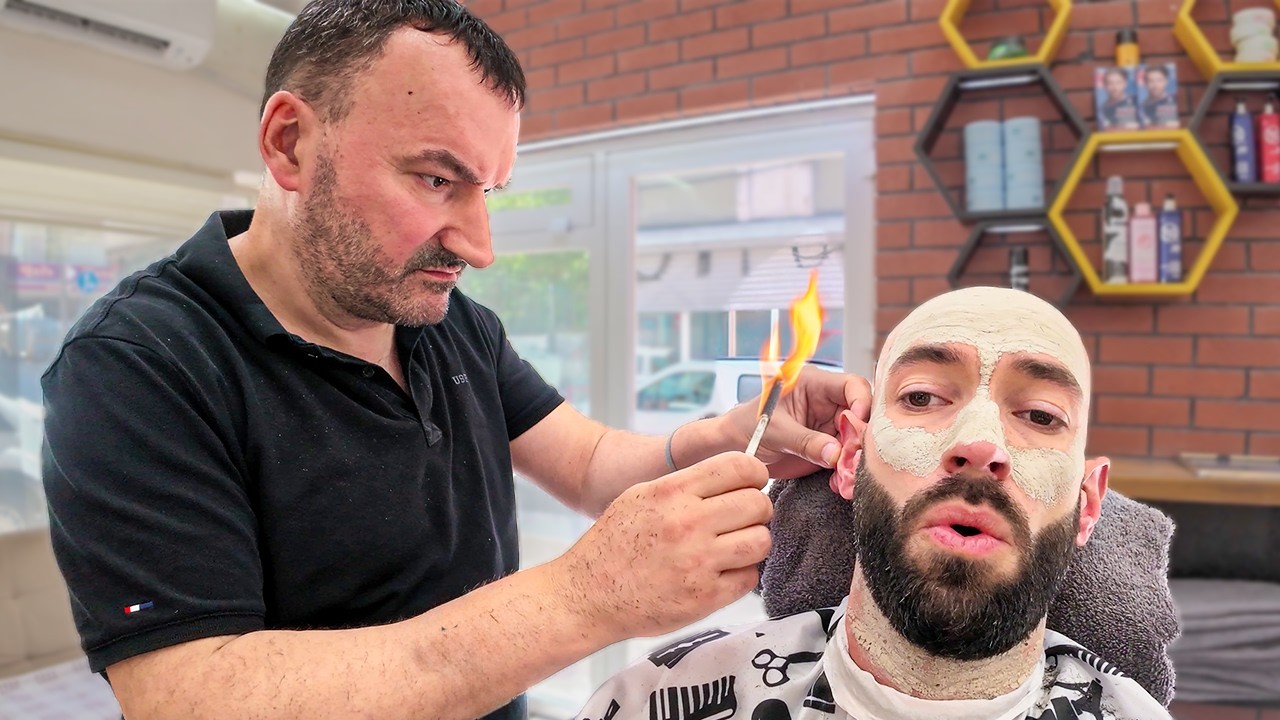 MASTER Beard Shave & Trim / Fire Singeing / Wax / Neck Crack - Kadık&ouml;y 🇹🇷