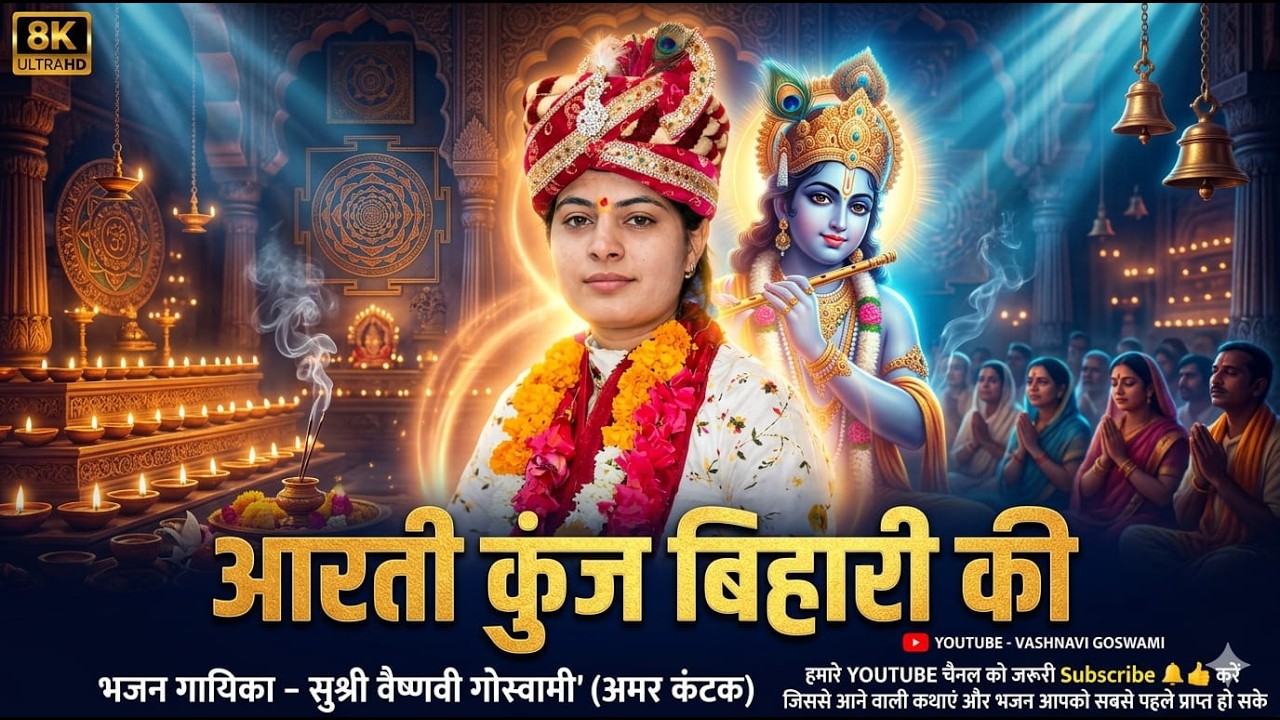 आरती कुंज बिहारी की | बहुत ही सुंदर कृष्ण आरती | सुश्री वैष्णवी गोस्वामी (अमरकंटक)