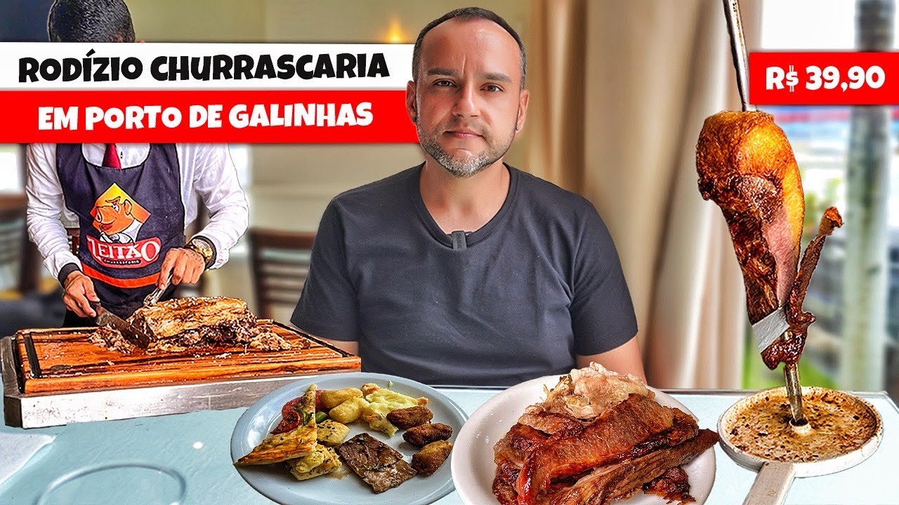 CHURRASCARIA RODÍZIO COMPLETO POR R$39,90 - CHURRASCARIA LEITAO EM PORTO DE GALINHAS