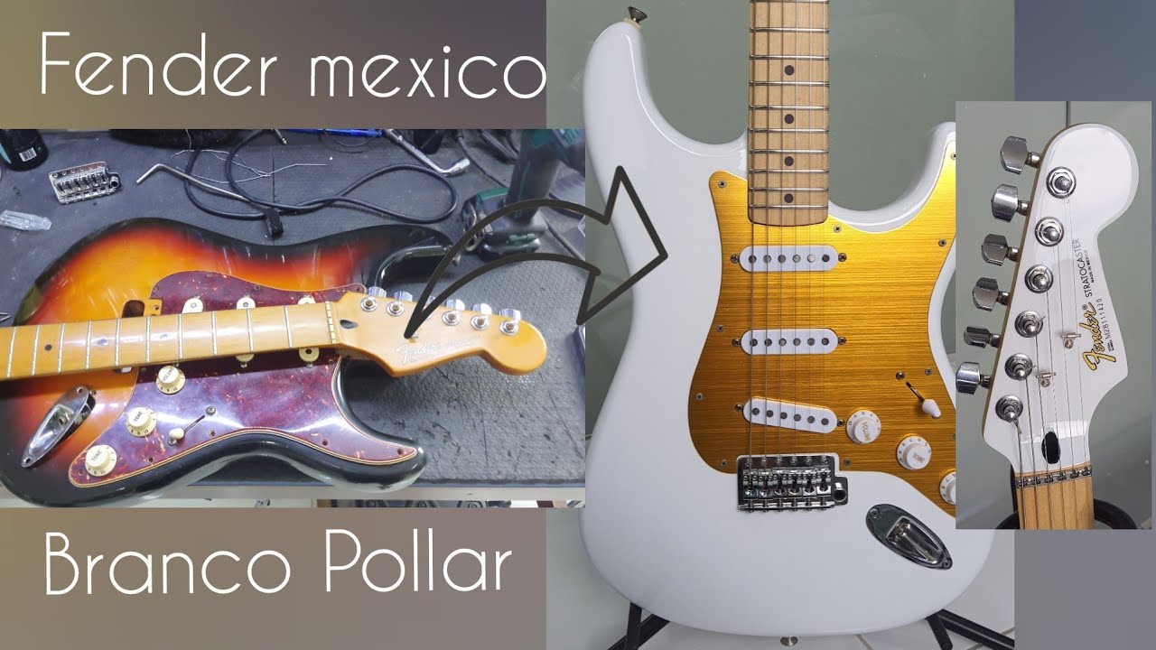 Fender México Restauração Pintura Branco Pollar