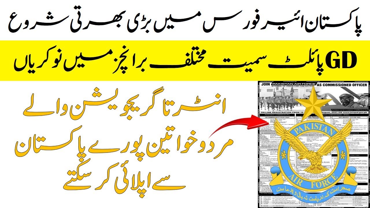 PAF Jobs 2023 in Pakistan | How To Apply For PAF Jobs 2023 | By Education Updates