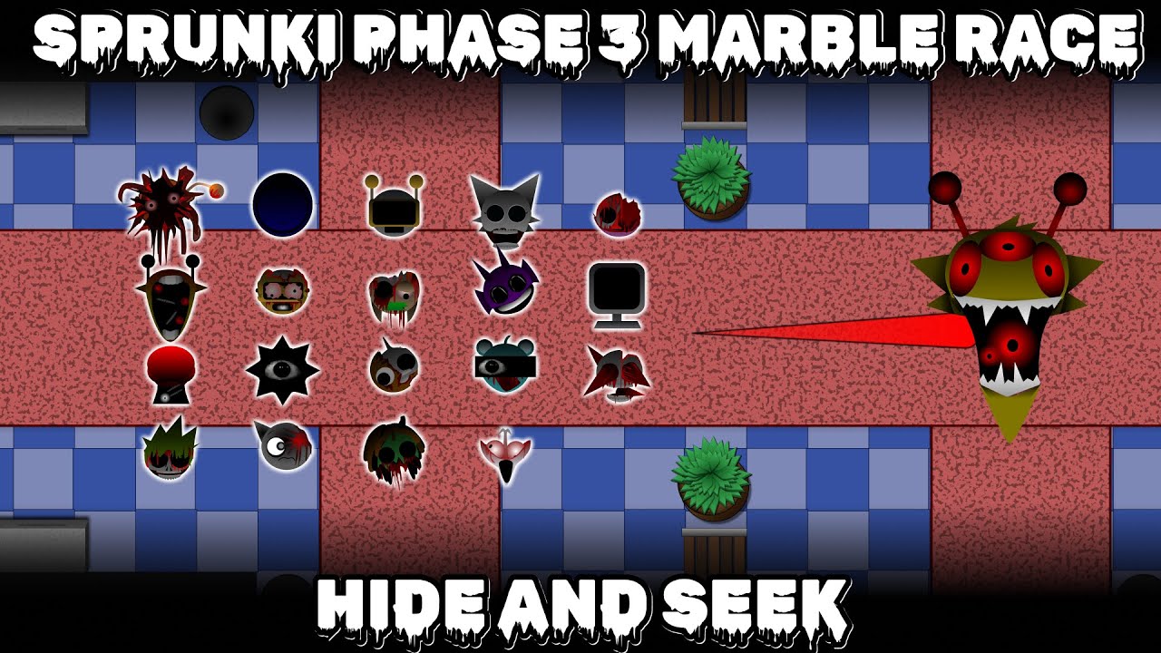 Incredibox Sprunki Phase 3 Vs. Seeker - Hide and Seek Marble Race In Aldogoo