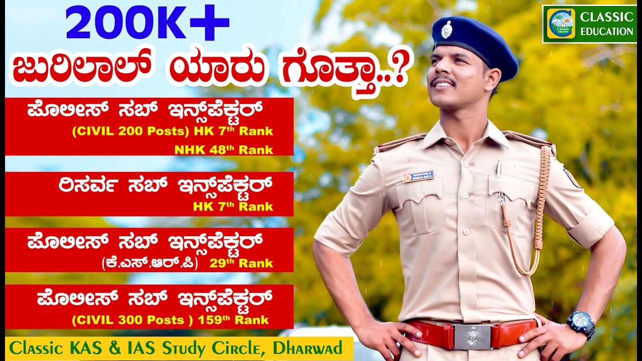 ಪೊಲೀಸ್ ಇಲಾಖೆಯ ಪರೀಕ್ಷೆಗಳಲ್ಲಿ ಟಾಪ್ ಸ್ಕೋರ್ ಮಾಡಿರುವ ಜುರಿಲಾಲ್ ನಾಯ್ಕ ಯಾರು ಗೊತ್ತಾ?PSI||Classic Education|
