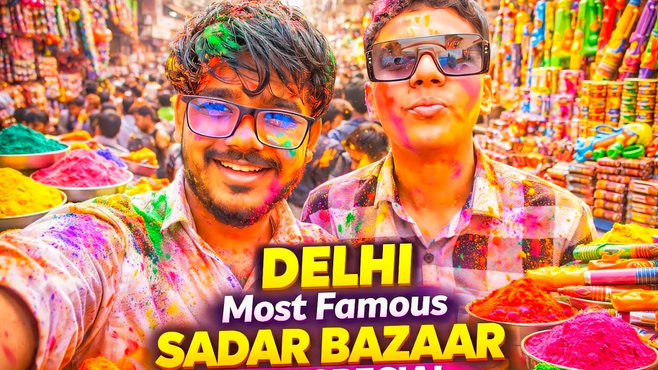 Delhi ka Cheapest Holi Market 😱 | Sadar Bazaar Sunday Patri Market Full Tour