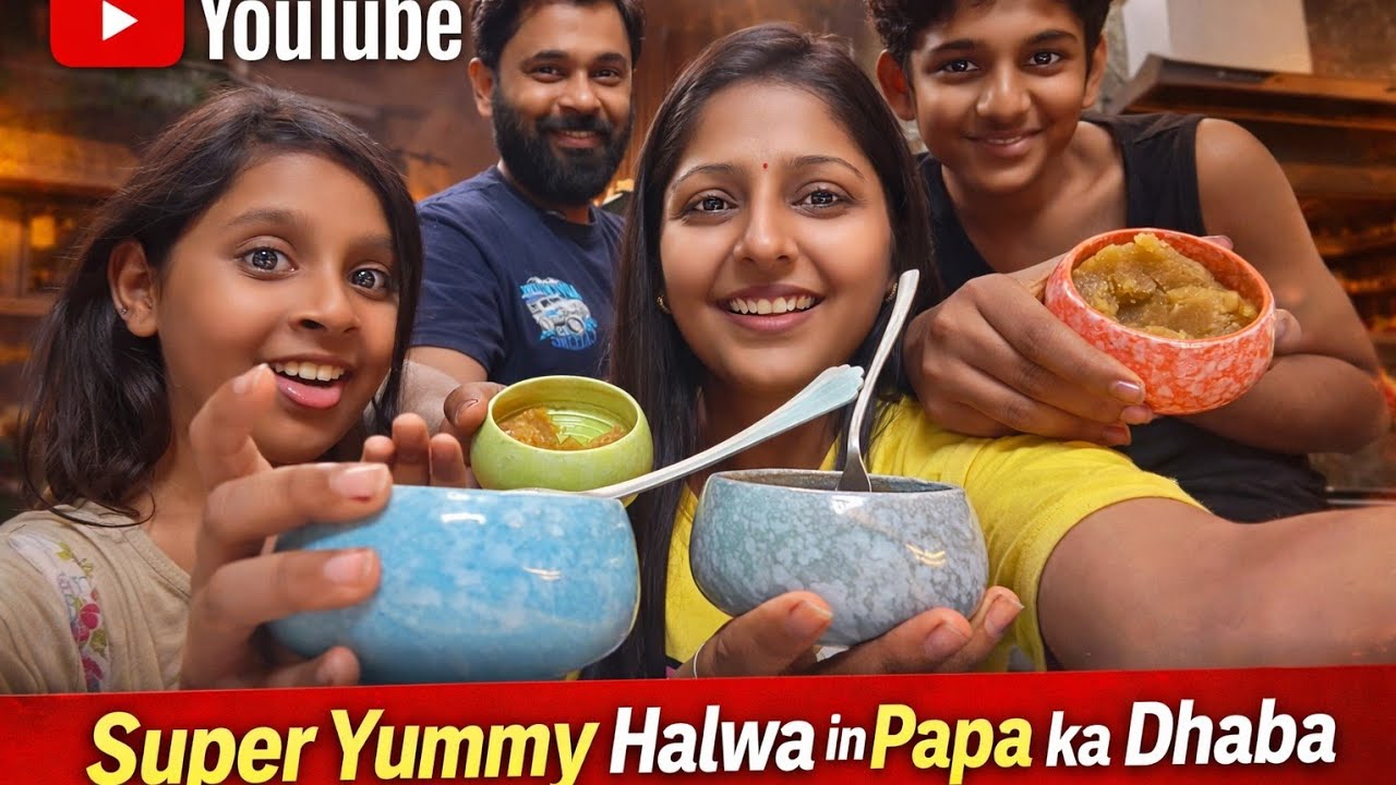 Papa k dhaba main bana super yumm halwa...😋