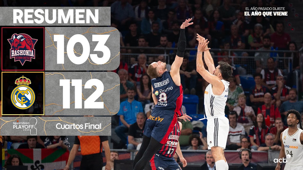 Baskonia - Real Madrid (103-112) RESUMEN | Playoff Liga Endesa 2025