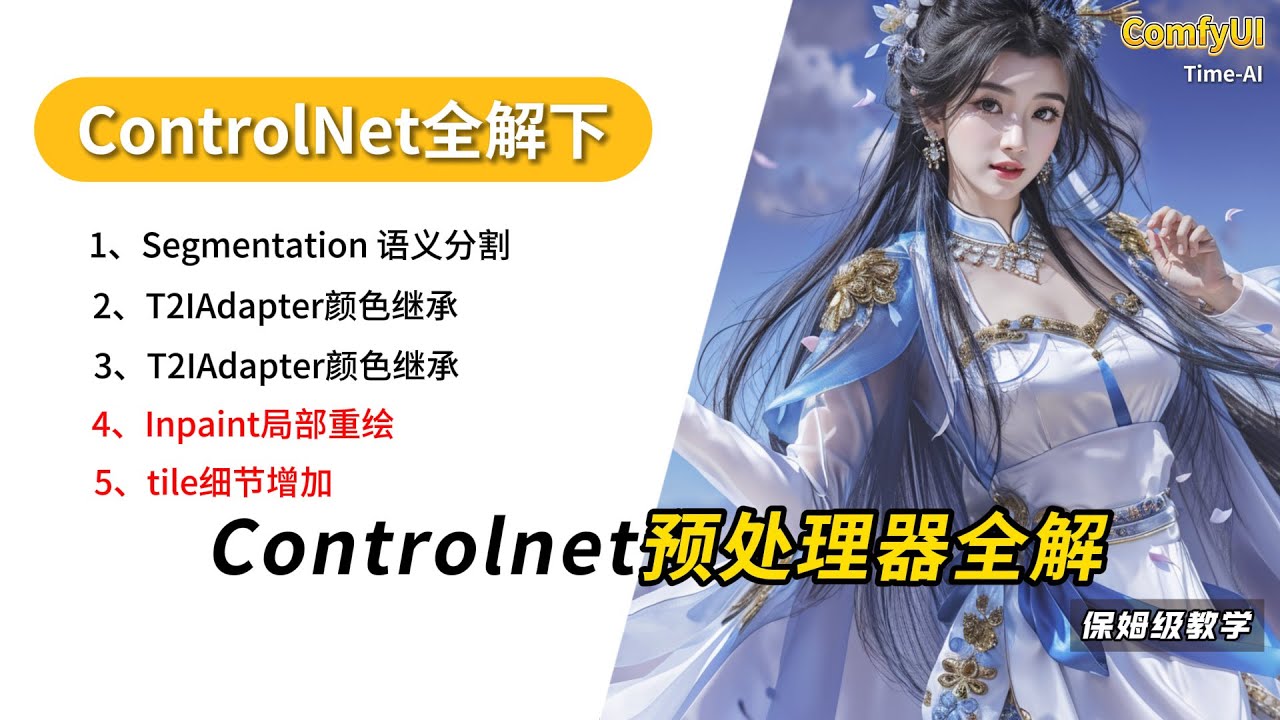 【comfyui】全网最细！ControlNet预处理器全解-下，AI绘画新手必学指南！