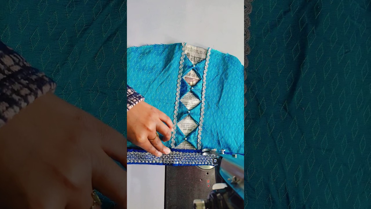 बर्फी वाला बाजू डिजाइन | Barfi cut Sleeves design cutting and stitching #shorts #youtubeshorts #diy