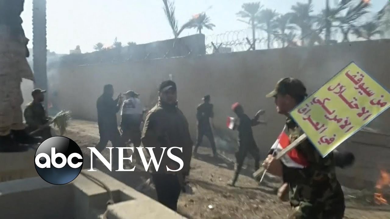 Protesters march on US embassy in Baghdad l ABC News