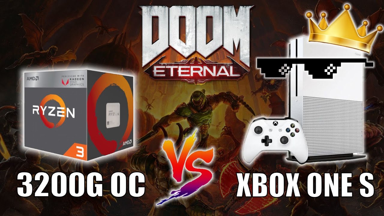 Gráfico Integrado (3200G) vs XBOX ONE S no Doom Eternal. Quem leva a melhor?!