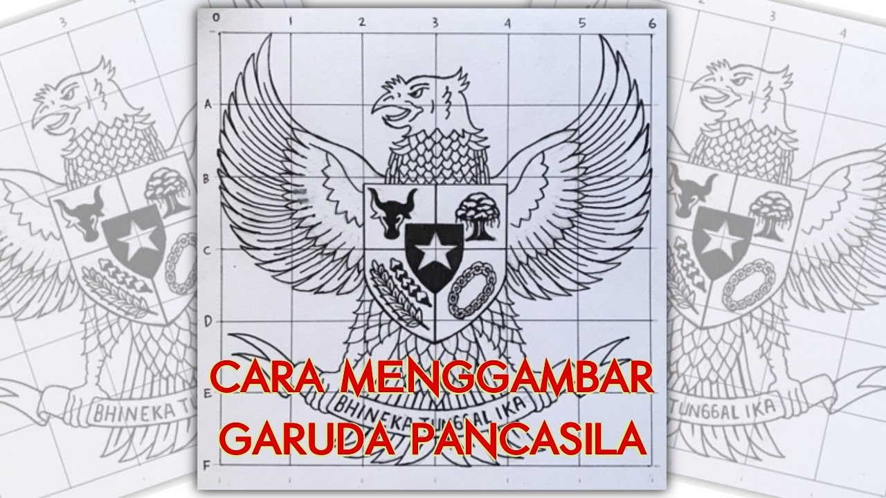 Cara menggambar Garuda Pancasila