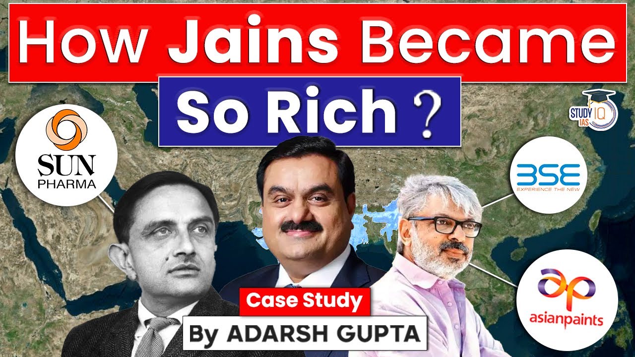 How Jains Became So Rich? Asian Paints, Adani Group, Sun Pharma, BSE | UPSC Mains GS1 & GS3