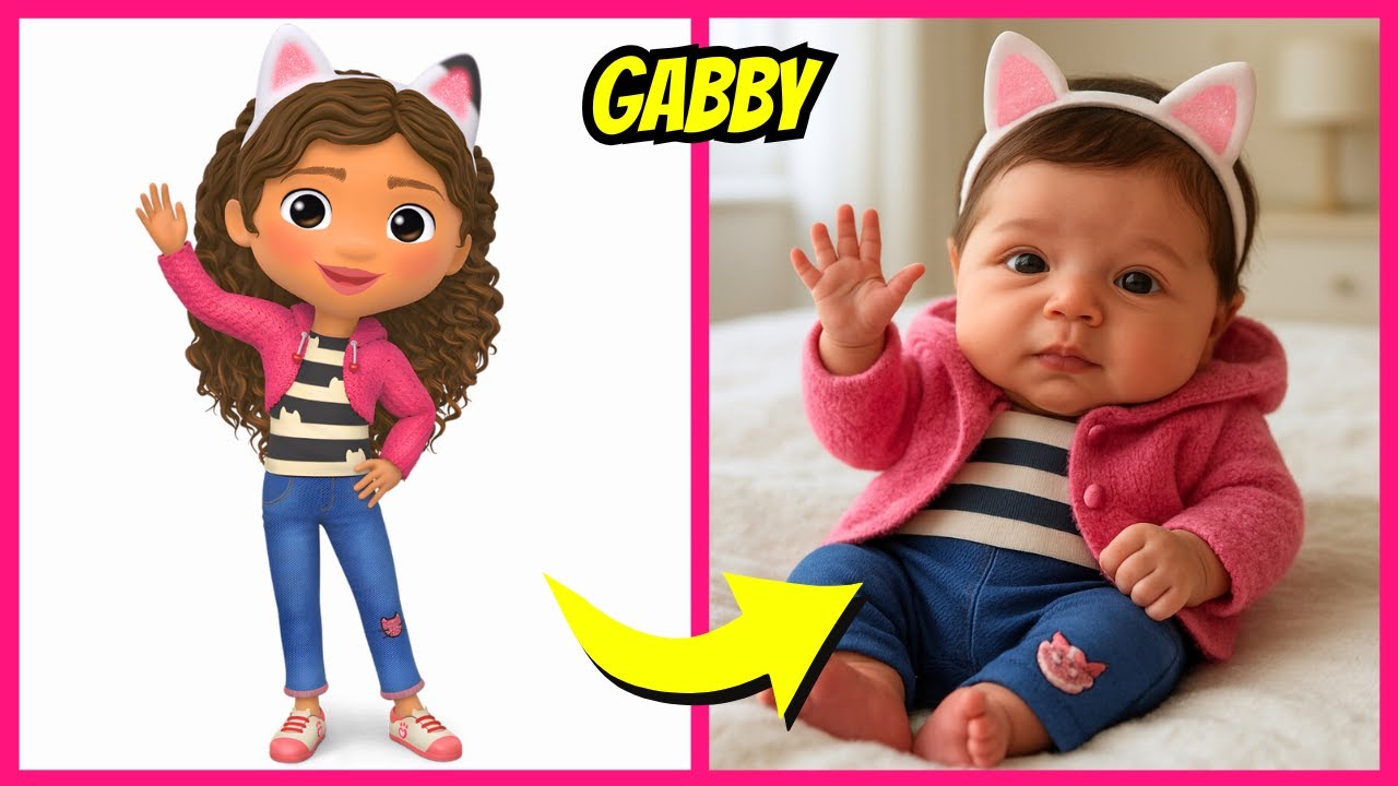 Gabby’s Dollhouse Characters as Newborn Babies ~ Guess the Voice Quiz | Gabby, DJ Catnip, Pandy Paws