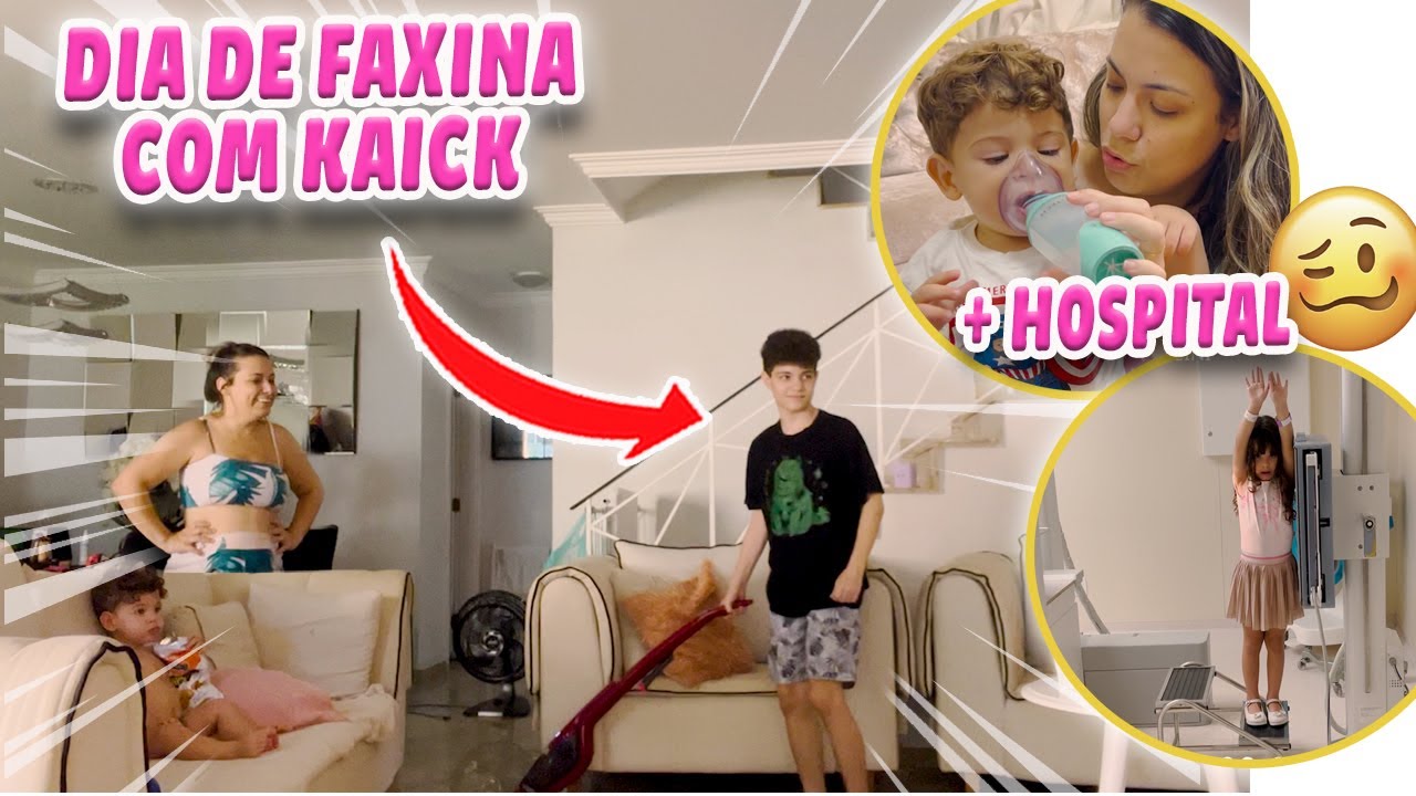 DIA DE FAXINA + Lili teve que ir ao hospital novamente 🤡 | Kathy Castricini