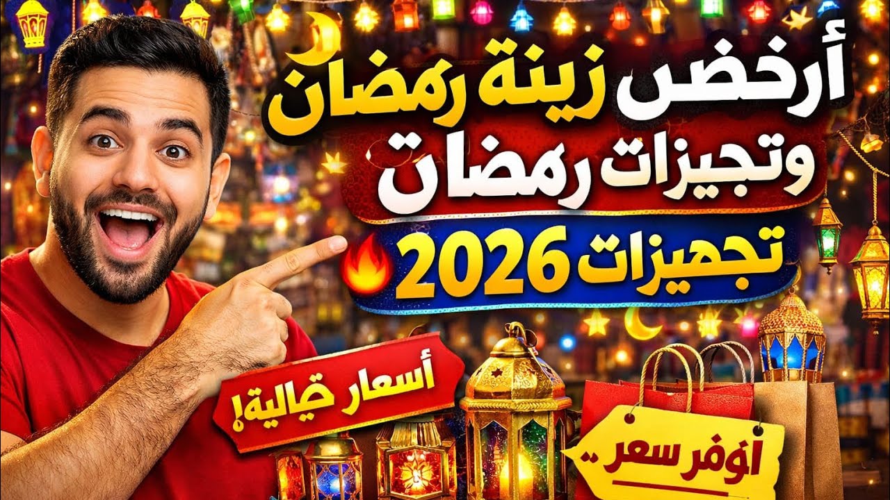 أرخص أماكن شراء زينة رمضان وتجهيزات رمضان 2026 🔥 فوانيس وزينة بأحسن سعر🌙 أفضل أماكن شراء زينة رمضان