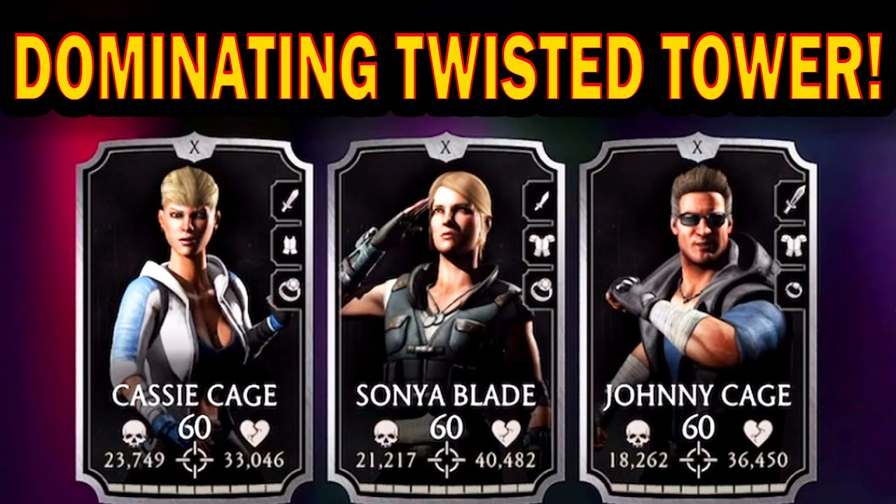 MK Mobile. Silver Cage Team DESTROYS Twisted Tower Bosses. This is AMAZING!