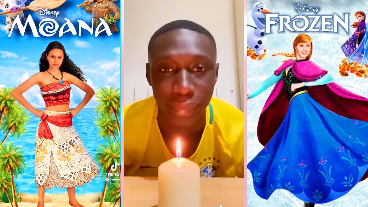 Disney Princess and Real People Reaction with Khabane Lame TikTok 2021 / Timewrap trend MillyVanilly