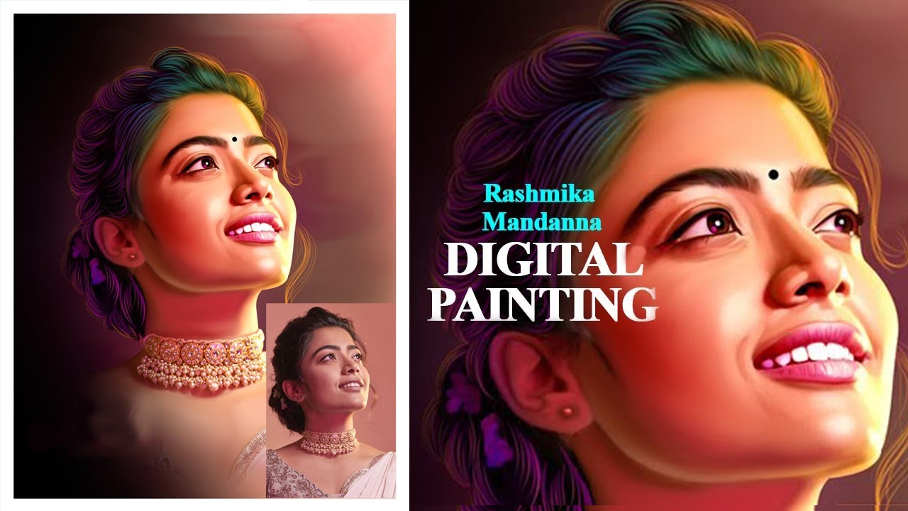 Oil Painting One Click Photoshop Actions Free Download || Digital Oil Painting