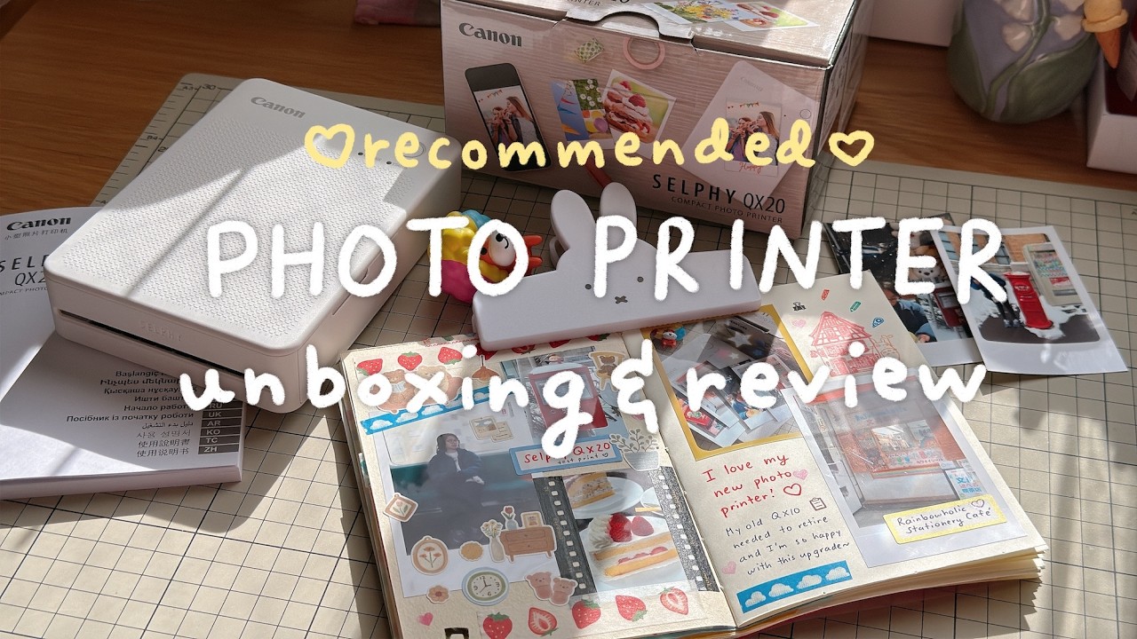Canon Selphy QX20 Printer Unboxing + Test Print (My Recommended Photo Printer for Journaling) 🌈
