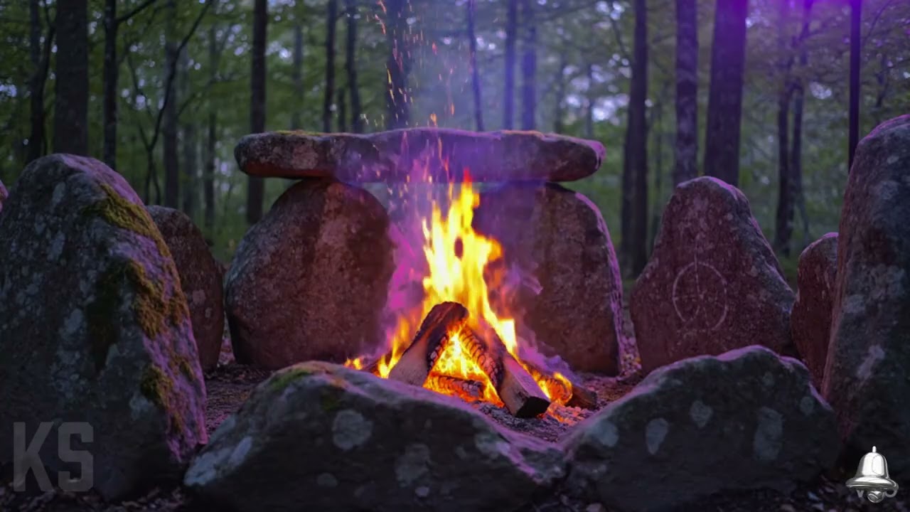 “Mystical Forest Fire | Relaxing Flames for Deep Relaxation” 🔥🌲