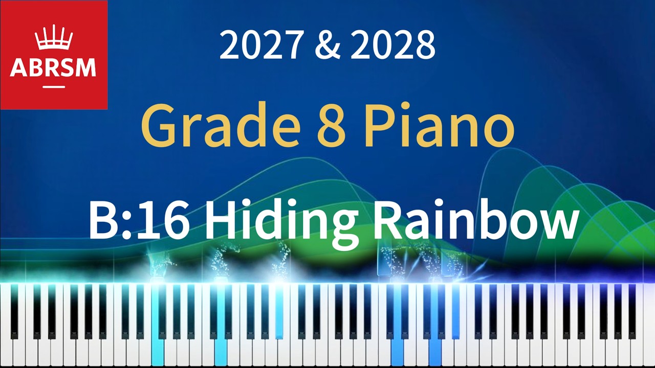 ABRSM Piano Grade 8 2025-2026 B16 Hiding Rainbow (Bujkáló szivárvárny) No. 22 Jazz Preludes by Wolf