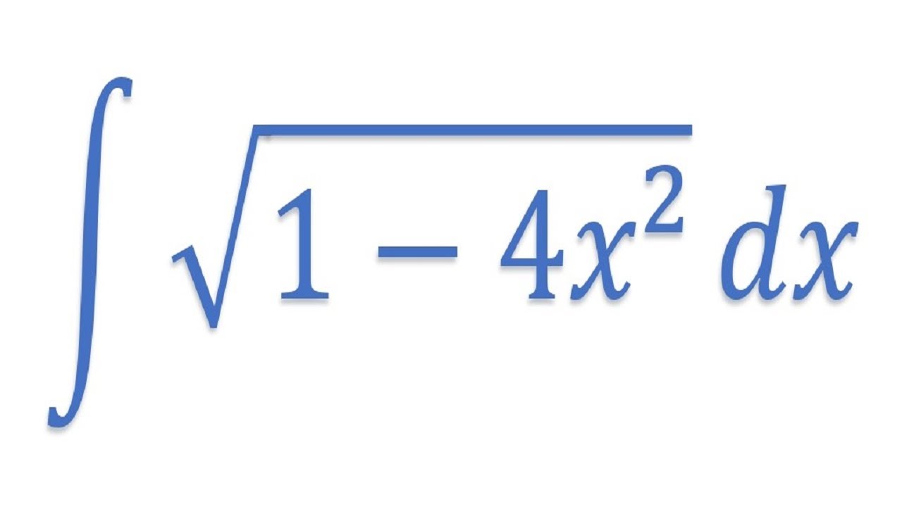 INTEGRAL raiz 1-4x^2